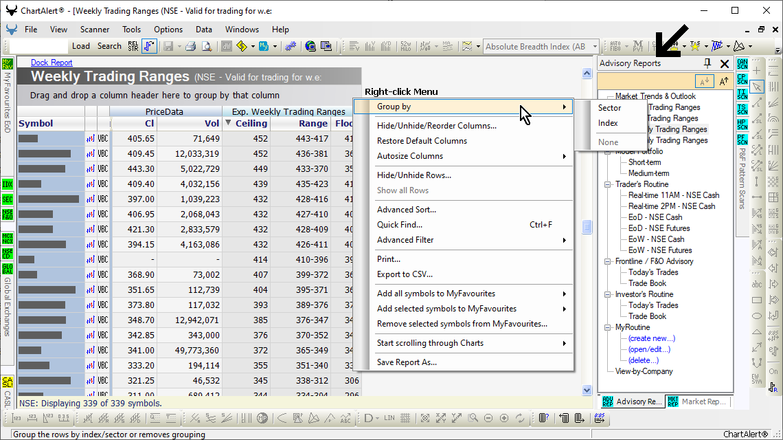 Right-click Menu